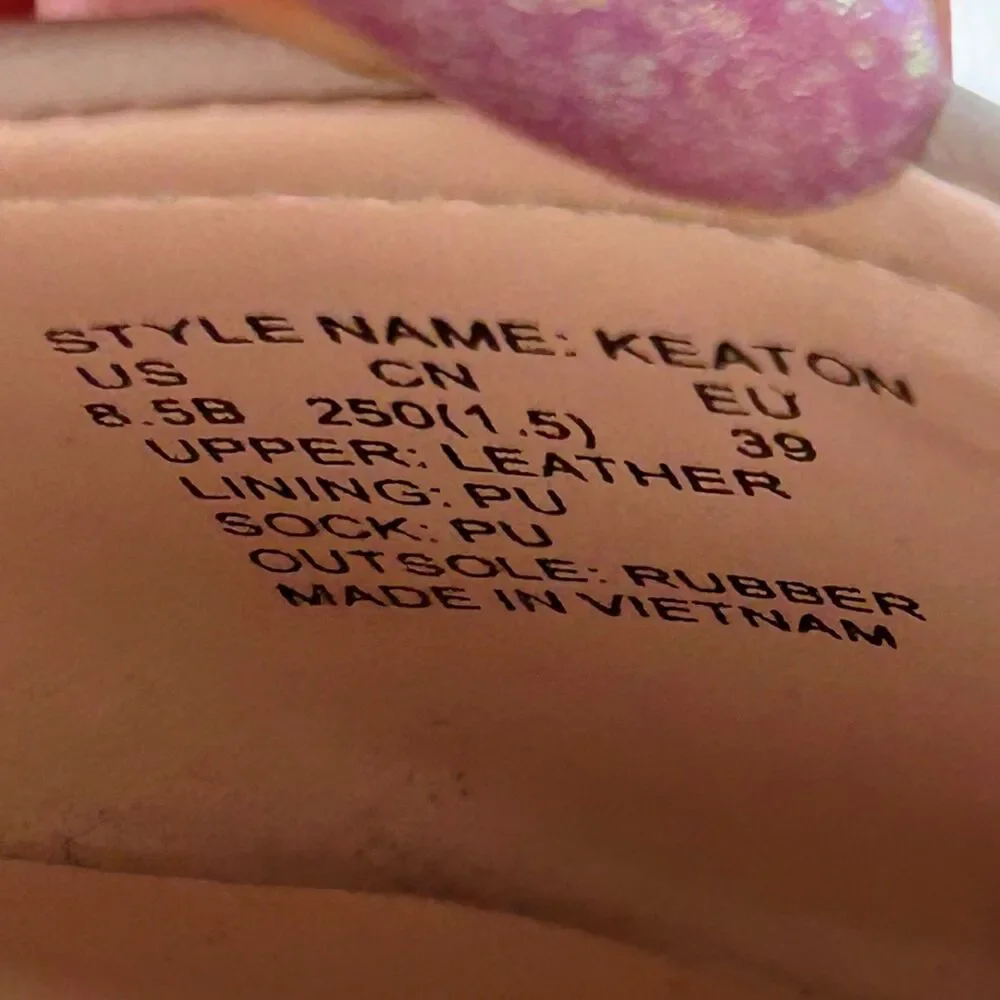 Kate Spade Keaton Ballet Flats Nude Pink Leather Slip on Shoes Neutral Women 8.5